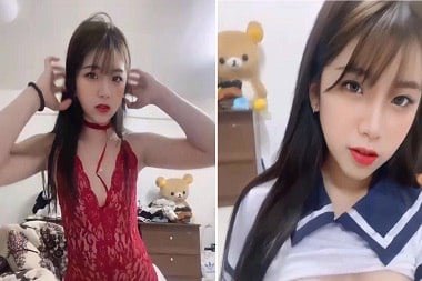 สาวสวยโชว์ผีเสื้อที่มีเสน่ห์ของเธอ