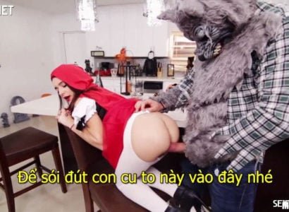 หมวกสีแดงขี่และผจญภัยกับ Wolf Sex