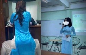 น่าหลงใหลในครู Thanh Thao ที่เซ็กซี่